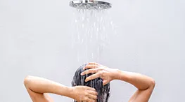 Ducha de teto com aquecimento natural a g&aacute;s